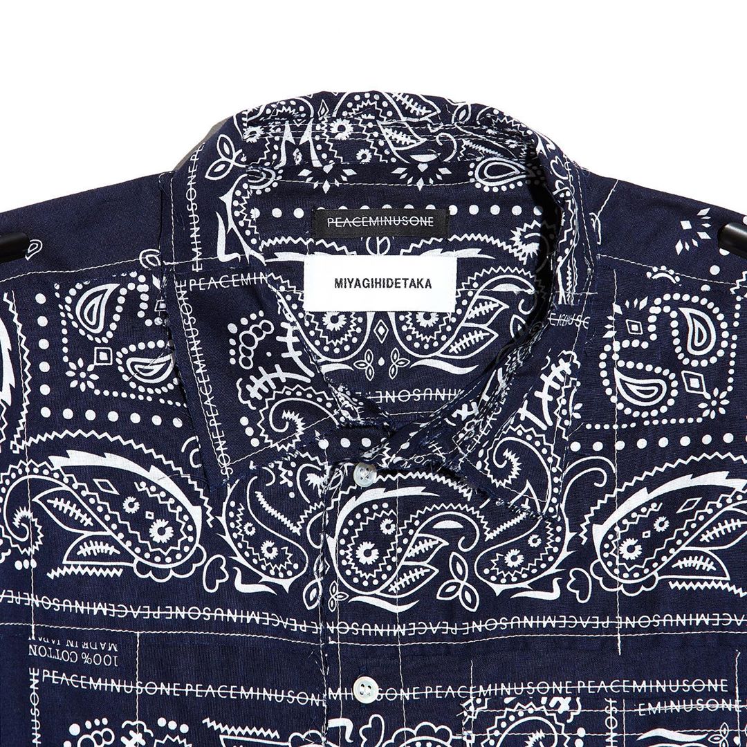 [Social Media] peaceminusonedotcom 2020-09-18 12:05:01 (KST) PMO® X MIYAGI HIDETAKA BANDANA SHIRTS #1 NAVY | #권지용 #PMO #GDragon - 2