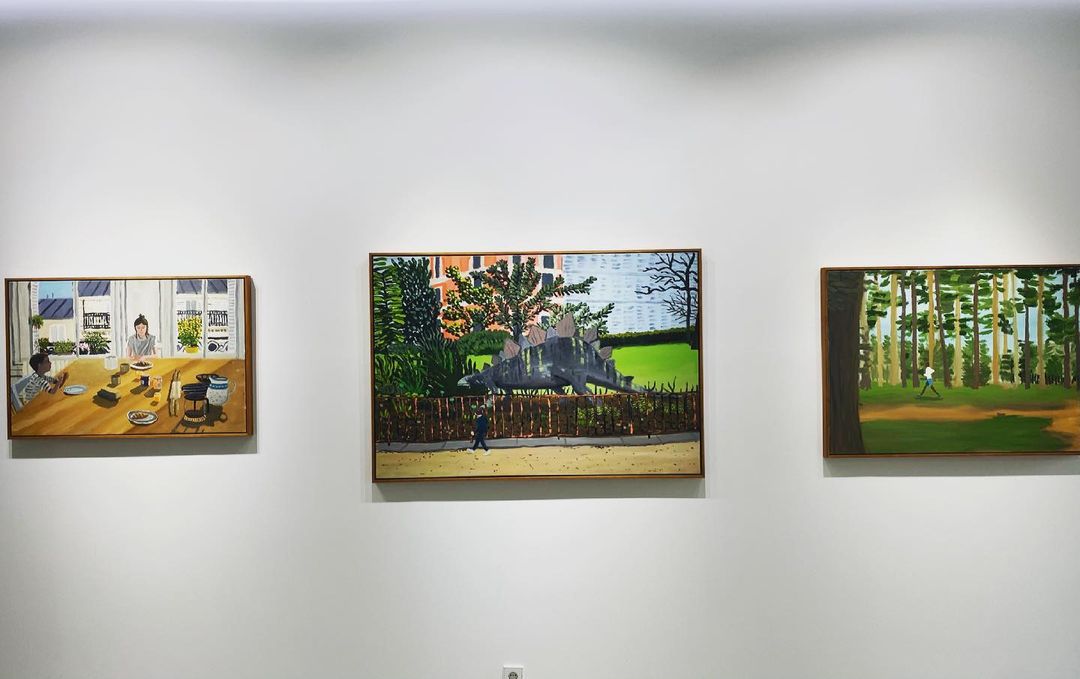 [Social Media] Taeyang Instagram 2021-04-18 18:31 (KST) @jean_jullien exhibition with @jae_huh and @timtskim☀️??? |  #태양 #Taeyang #SOL