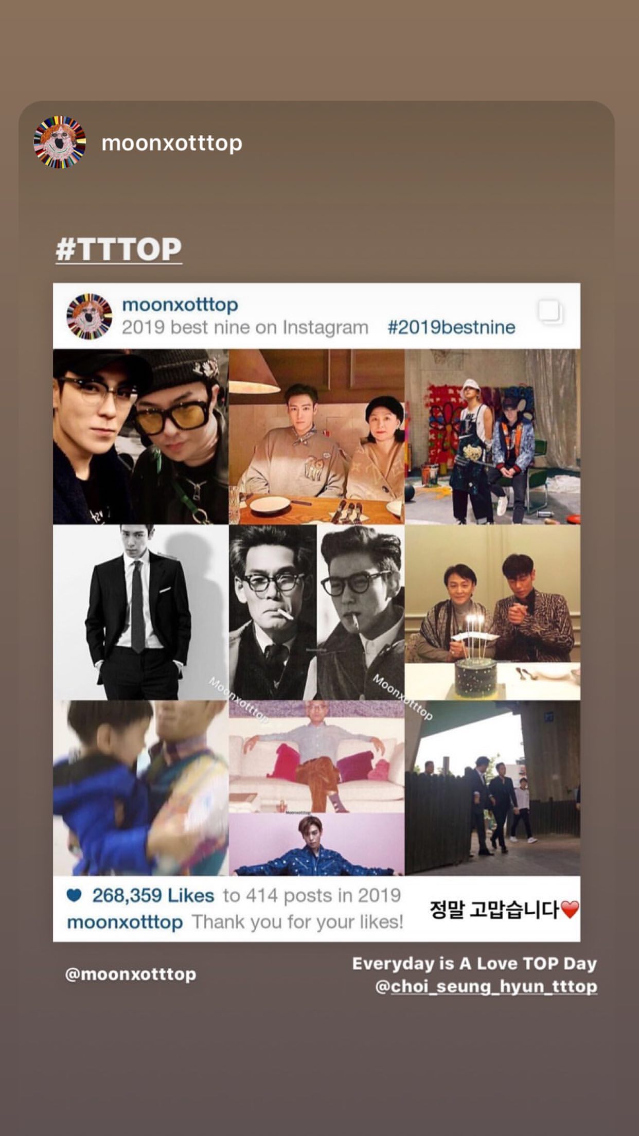 [Social Media] T.O.P Instagram Story Photo 2019-12-31 20:56:39 (KST) #탑 #최승현