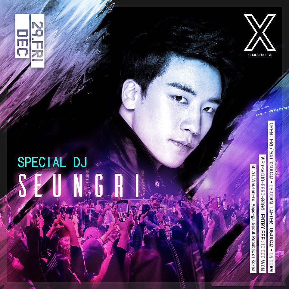 [Social Media] Seungri #승리 Instagram image Dec 27, 2017 12:46pm (KST) See u on 29th 29일에 봐요 @clubx_official