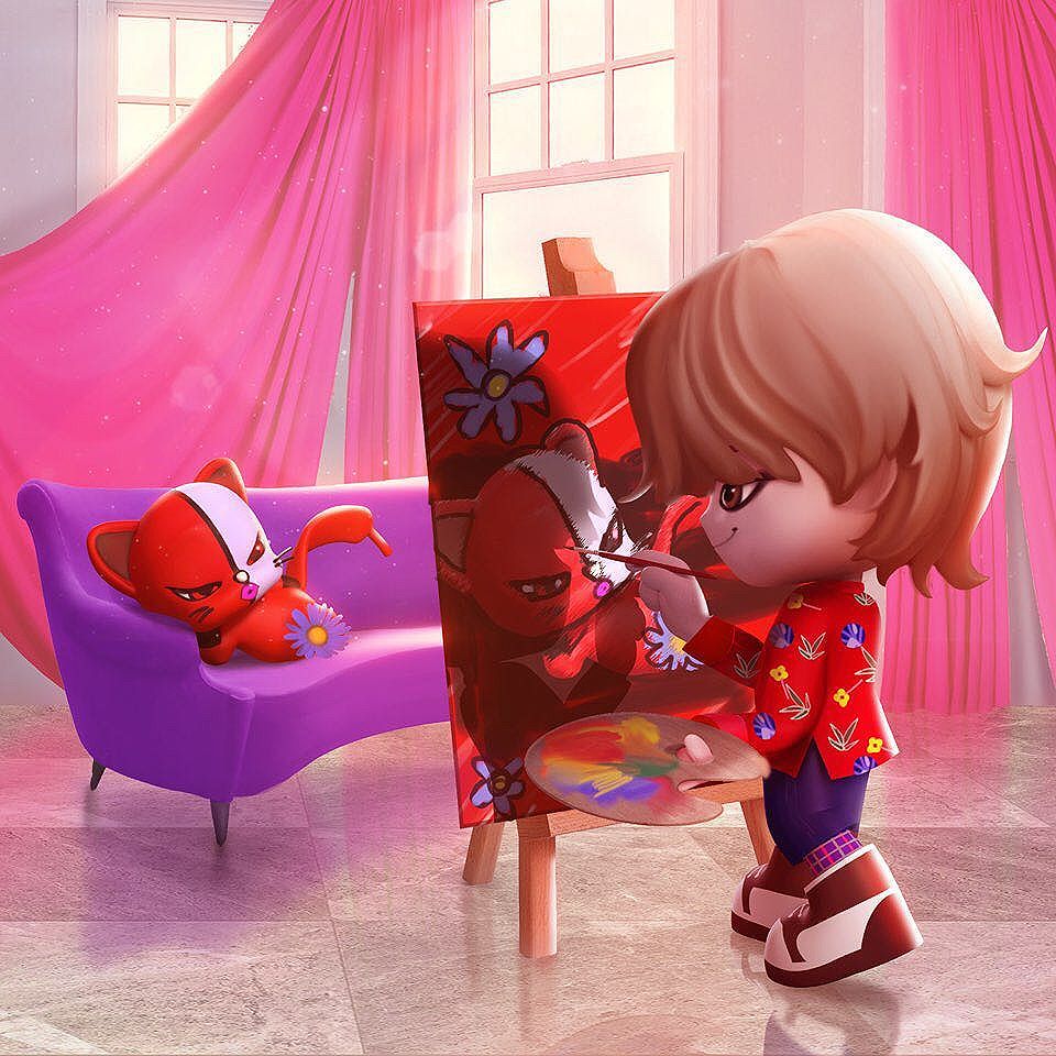 [Social Media] BIGBANG Go Blings Jan 8, 2018 5:59pm (KST) 우리 슈 예쁘게 그려줄게! #꽃돌이 #요염 #어머 #부끄 #ratedR .