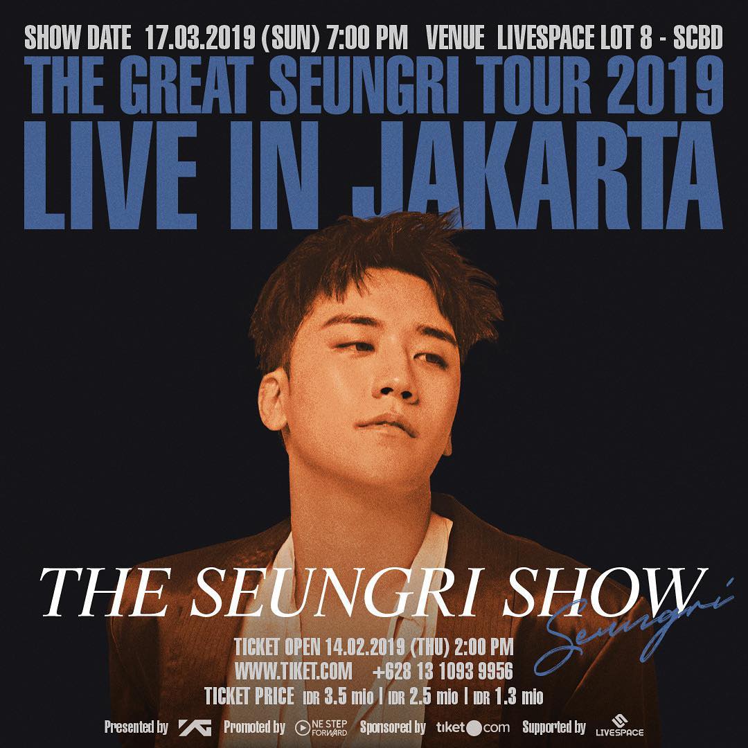 [Social Media] Seungri Instagram 2019-02-08 19:14:17 (KST) VIPS in JAKARTA!~THE SEUNGRI SHOW~ is making its final stop in Jakarta! THE GREAT SEUNGRI TOUR 2019